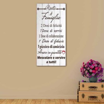 Shabby chic pannelli da parete in legno ricetta famiglia