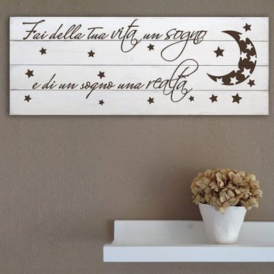 Shabby chic pannelli decorativi in legno da parete frase