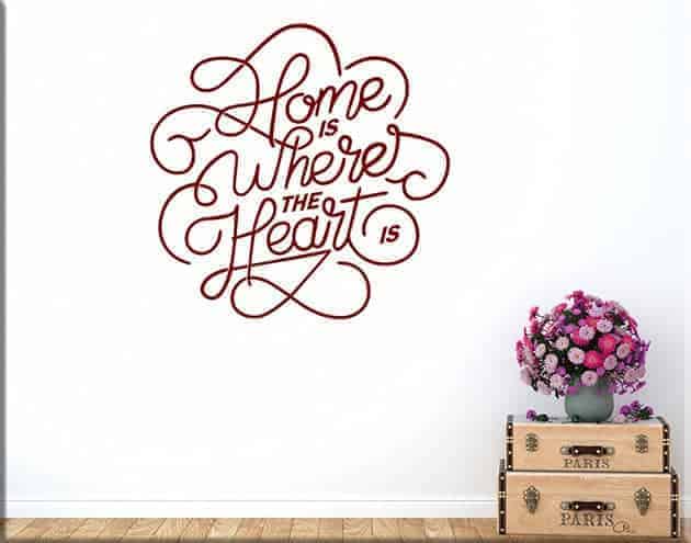 adesivi murali arredo frase home casa