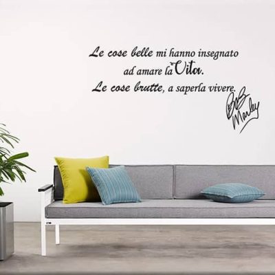 Adesivi murali frase Bob Marley arredo