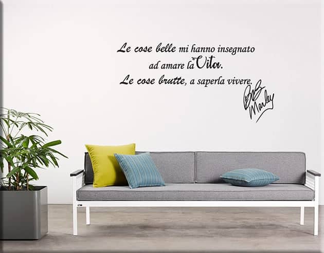 Adesivi murali frase Bob Marley arredo