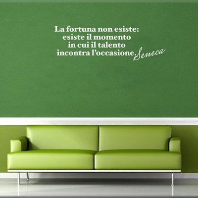adesivi da parete frase fortuna seneca arredo