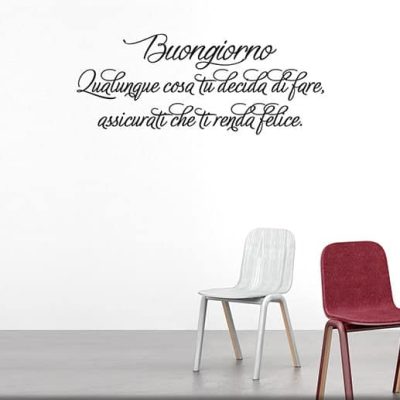 adesivi murali frase buongiorno arredo