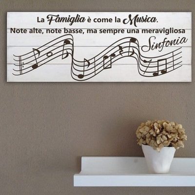 shabby chic pannelli decorativi in legno famiglia musica