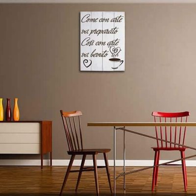 shabby chic pannelli decorativi in legno frase caffè bar