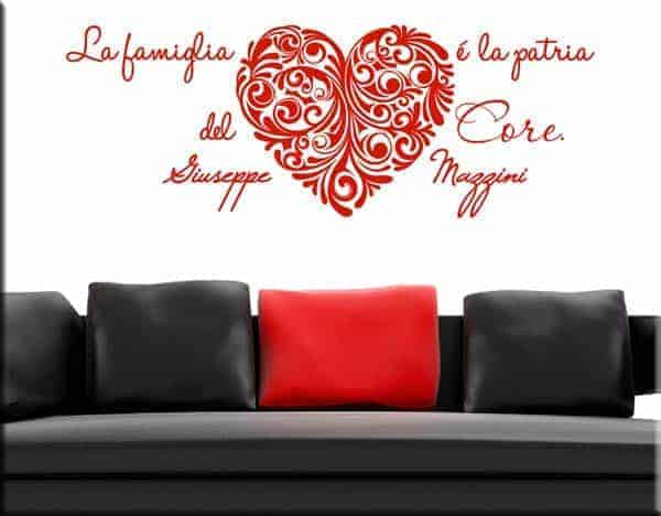 Adesivi da parete frase Mazzini famiglia