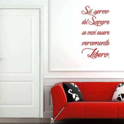 Adesivi murali frase sapere Seneca arredo