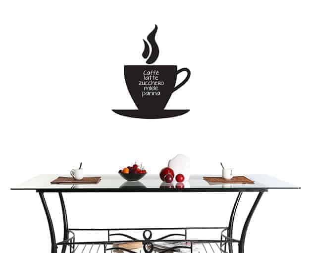 Lavagne adesive murali caffè arredo bar