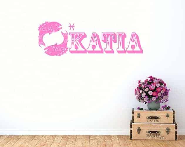 adesivi da parete personalizzati segno zodiacale pesci