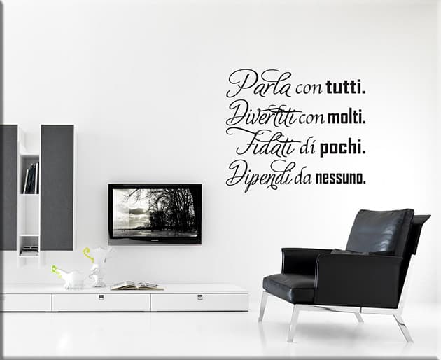 adesivi murali frasi arredo casa ufficio