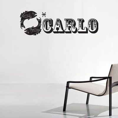 adesivi murali personalizzati segno zodiacale pesci