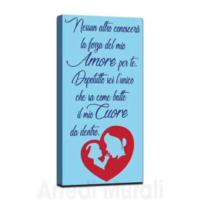 Quadro frase cameretta bimbi con dedica della mamma
