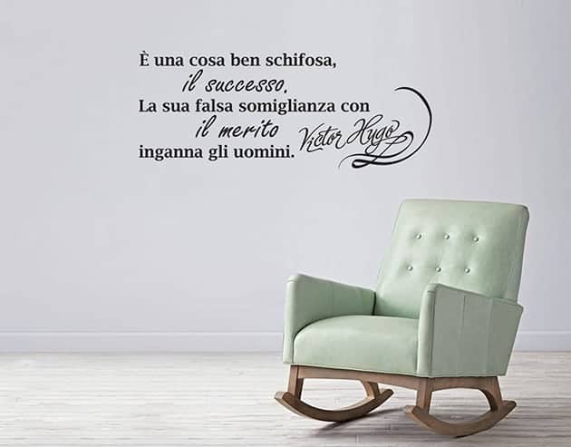 Adesivi murali frase di Victor Hugo arredo