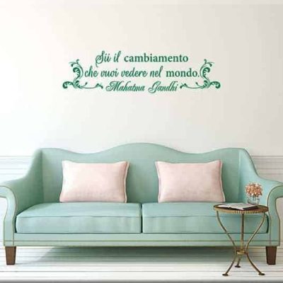Decorazioni adesive da parete frase Gandhi
