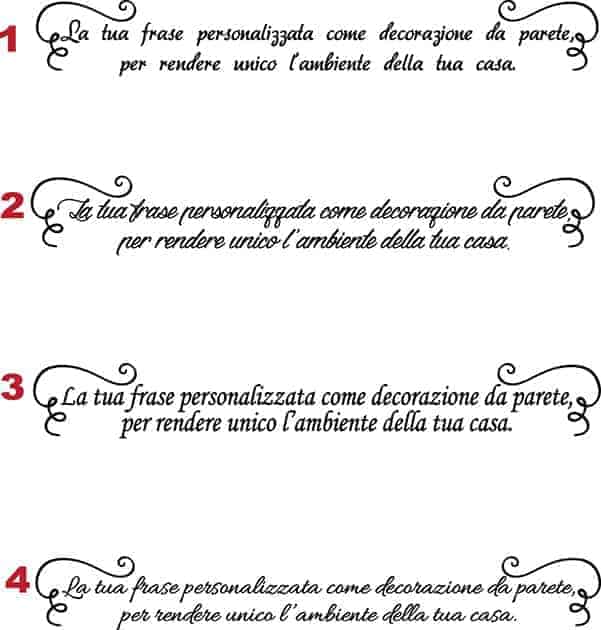 Decorazioni da parete frase personalizzata