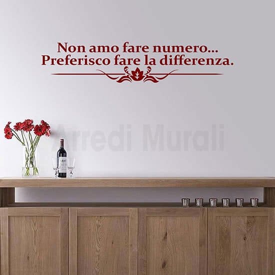 adesivi da parete frase personalizzata arreda rosso