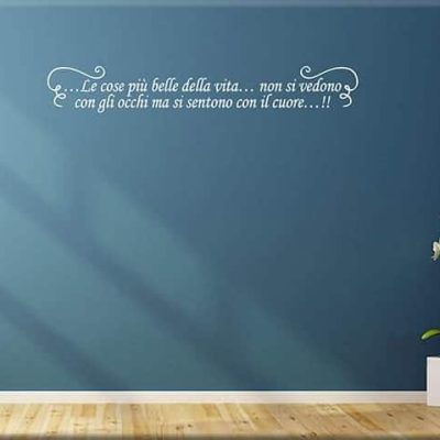 adesivi murali arredo frase personalizzata