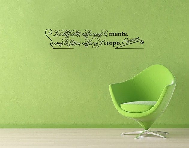 Adesivi da parete frase citazione Seneca