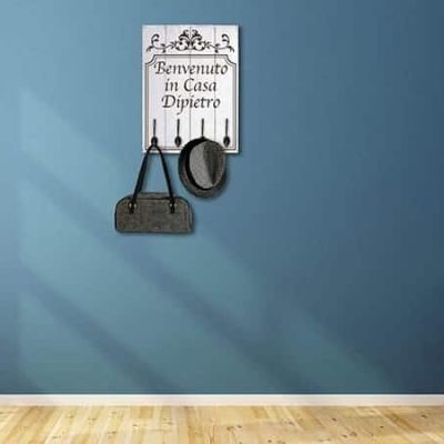 Pannelli decorativi personalizzati shabby chic appendiabiti in legno