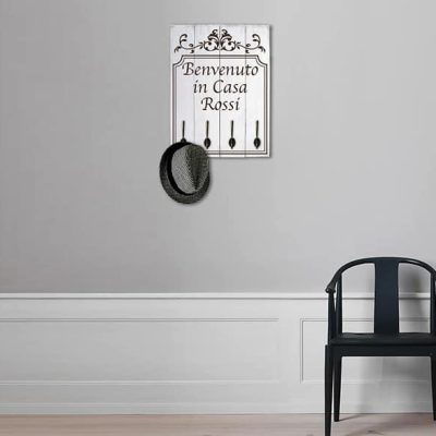 Pannelli personalizzati shabby chic appendiabiti in legno