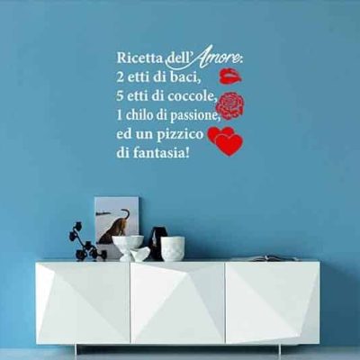 decorazioni murali ricetta dell'amore