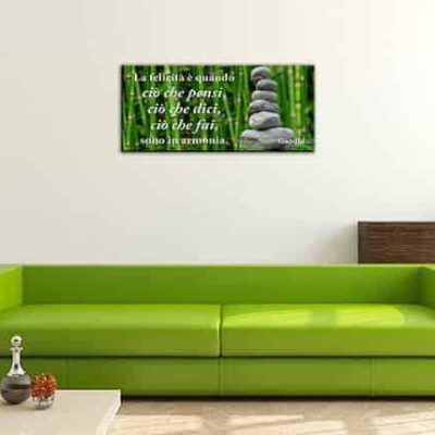 quadro moderno zen frase Gandhi stampa