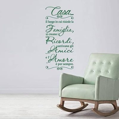 adesivi da parete frase casa famiglia arredo