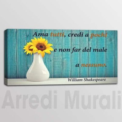 quadro moderno stampa frase William Shakespeare