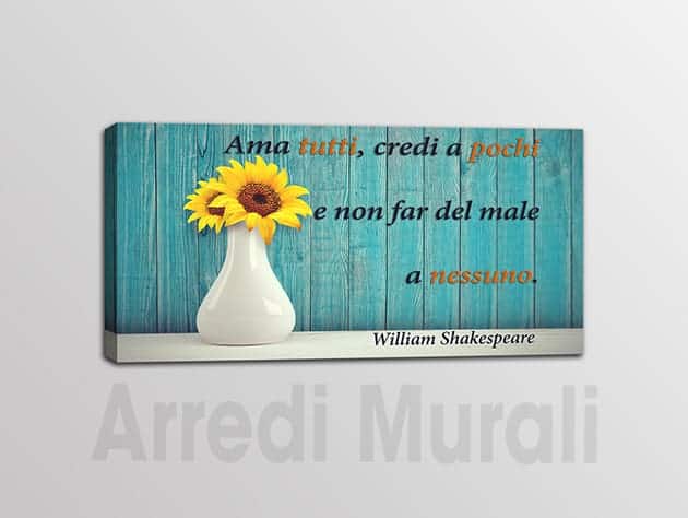 quadro moderno stampa frase William Shakespeare