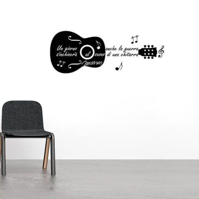adesivi da parete frase Jim Morrison chitarra