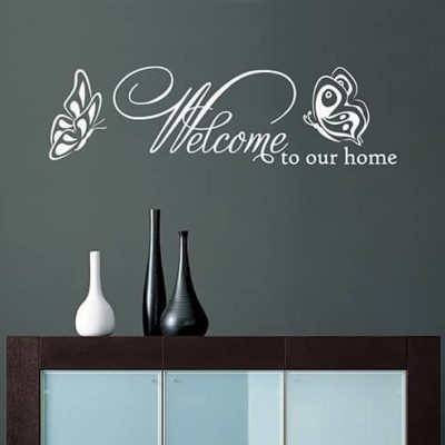 adesivi da parete frase welcome arredo casa
