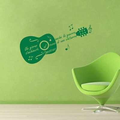 adesivi murali frase Jim Morrison chitarra