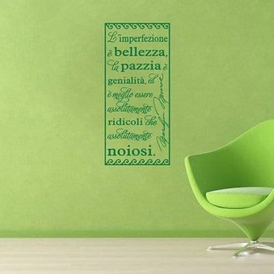 decorazioni murali Marilyn Monroe frase arredo