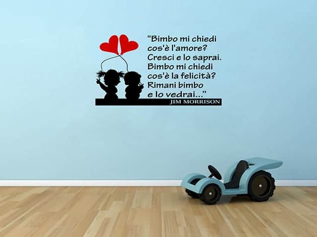 Adesivi murali frase bimbo Jim Morrison