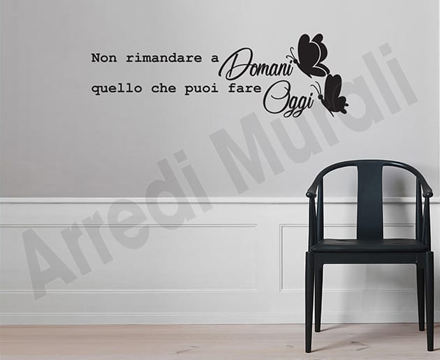 Adesivi murali frase oggi decorazioni arredo casa