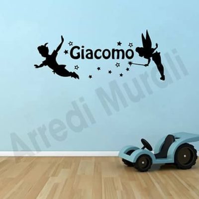 decorazioni da parete nome personalizzato Peter Pan