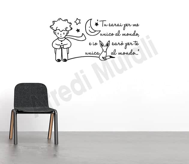 Adesivi murali decorazioni frase il piccolo principe