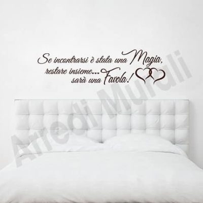 Adesivi murali frase camera da letto decorazioni arredo