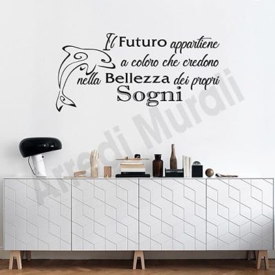 Adesivi murali frase futuro decorazioni arredo casa