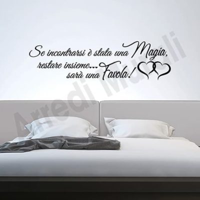 adesivi da parete frase camera da letto decorazioni arredo