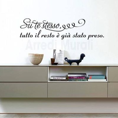 Adesivi da muro frase citazione Oscar Wilde