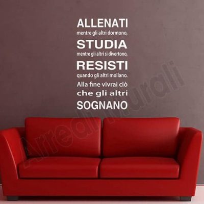 adesivi da parete frase motivazionale decorazioni casa
