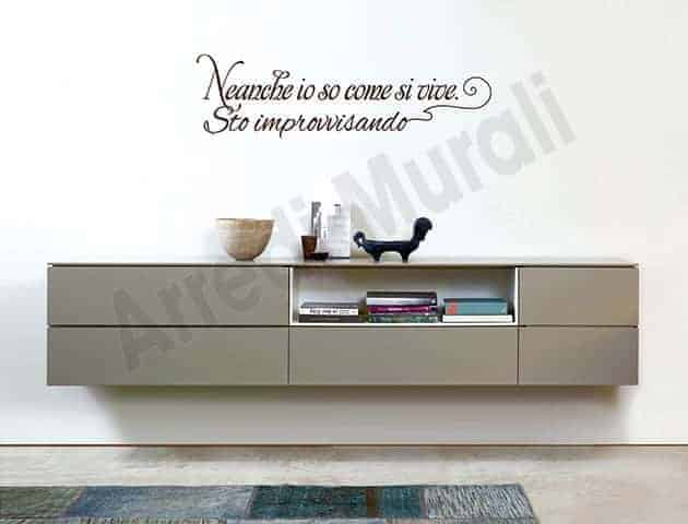 adesivi murali frase decorazioni arredo casa