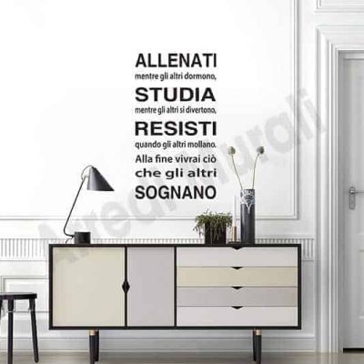 Adesivi murali frase motivazionale decorazioni casa