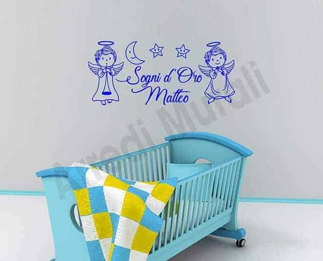 Adesivi murali frase personalizzata cameretta bambini