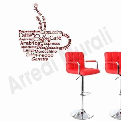 decorazioni murali bar coffee arredo design