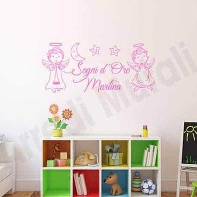 wall stickers frase personalizzata cameretta bambini