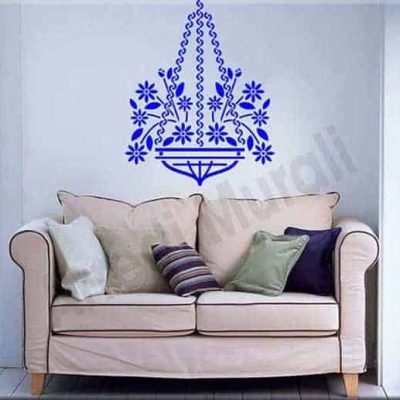 Adesivi murali decorazioni floreali portafiori