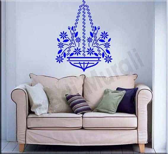 Adesivi murali decorazioni floreali portafiori