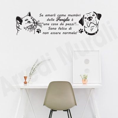 Adesivi murali frase animali amore decorazioni da parete